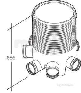 Marley Underground -  110mm Deep Inspection Chamber Black Ucc3d