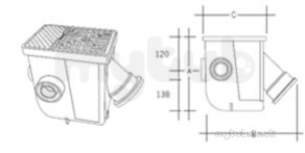 Marley Underground -  110mm X 45deg Compact Gulley Ug40