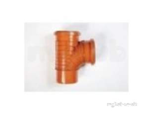 Polypipe Underground Drainage -  110mm X 45d P/rib Double Sckt Eql Jnct Ur406