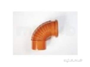 Polypipe Underground Drainage -  110mm X 15d P/rib Single Socket Bend Ur410