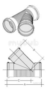 Marley Underground -  160mm X 45deg All Socket Branch Umy11c