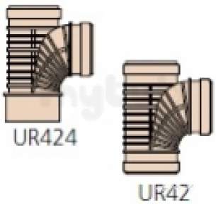 Polypipe Underground Drainage -  160mm X 45d P/rib Double Skct Eql Jnct Ur606