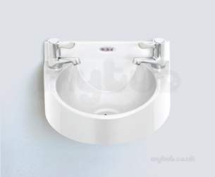 Mechline Catering Spares -  Basix Ws1l Wash Hand Basin White Polycar
