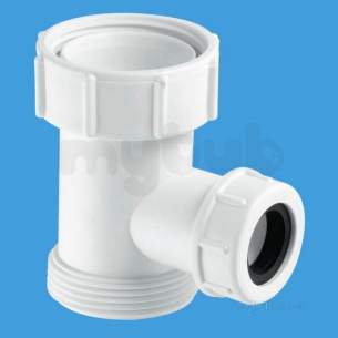 Mcalpine Waste traps overflow -  1.5 Inch X 1.5 Inch Bsp X 22mm Tee Piece V33s-22