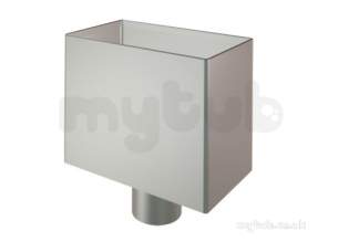Lindab Rainwater -  Small Rectangular Water Hopper 100mm Coa
