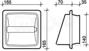 Twyfords Commercial Sanitaryware -  Semi Recessed Toilet Roll Holder Vc9806wh