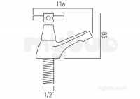 Vado Brassware -  Vado Basin Pillar Taps Deck Mounted Vec-106/cd-c/p