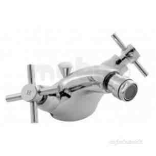 Vado Brassware -  Mono Bidet Mixer Deck Mount Plus Pop-up Waste Vec-110/cd-c/p