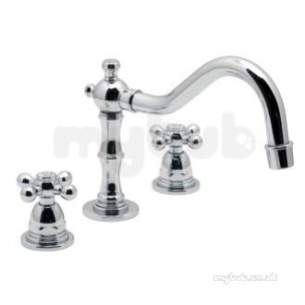 Vado Brassware -  3 Hole Basin Mixer Deck Mount W/o Pop-up