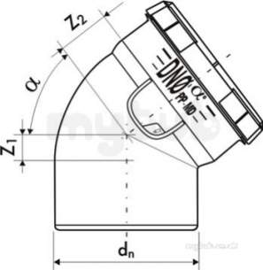 Marley Hdpe Range -  Mpd Dblue Bend 40 90 Deg Vkl-040-000-90d