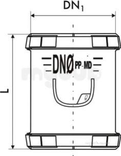 Marley Hdpe Range -  Mpd Dblue Slip Coupler 160 Vmp-160-000-00d