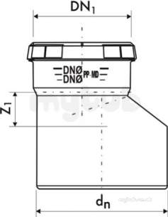 Marley Hdpe Range -  Mpd Dblue Reducer 110/50 Vrd-110-050-00d