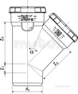 Marley Hdpe Range -  Mpd Dblue Branch 110/110 45 Deg Vtr-110-110-45d