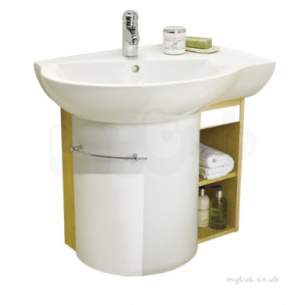 Twyford Visit Sanitaryware -  Visit Offset Basin Left Hand One Tap Hole Gt4421wh