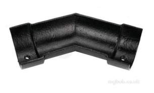 Alumasc Painted Cast Iron Hr Gutter -  4.5 Inch X 135deg H/rnd Angle Hg45/a/135/pa