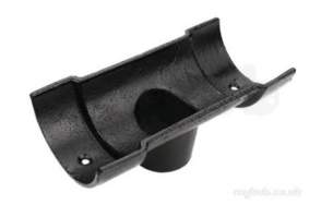 Apex Cast Iron Rainwater -  5 X 2.5 Inch H/rnd Running Outlet Hg50/ro/25