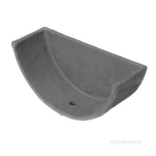 Apex Cast Iron Rainwater -  4.5 Inch Half Round Int Stopend Hg45/se/i