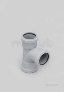 Marley Soil and Waste -  40mm X 88.5deg Pushfit Tee Wpt41-g