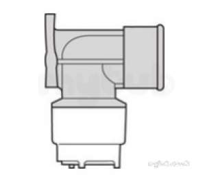 Polypipe Polyplumb Polyfit -  15mm X 1/2 Inch Bsp Wall Plate Elbow Brass 5