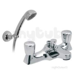 Vado Brassware -  2 Hole B/shower Mixer Deck Mount Plus Shower Kit