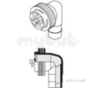 Marley Soil and Waste -  32mm Bent Bath Overflow Wb01-w Wbo1w