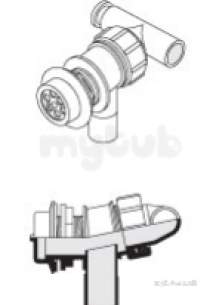 Marley Soil and Waste -  40mm Bath Overflow Manifold Wbo2-w