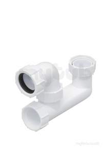 Marley Soil and Waste -  Marley 40mm Ll Bath P Trap With Access Wbp42-w