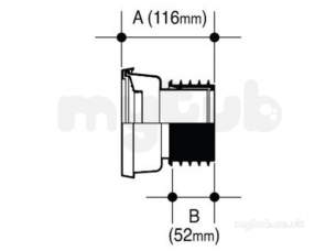 Osma Above Ground Drainage -  Wc004w Easy-fit Pan Style 1 4 Inch St