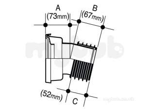 Wavin Certus Products -  110mm Easyfit Pan Connector 14 Cwc143w