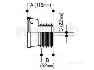 Wavin Certus Products -  110mm Easyfit Pan Connector Of Cwc203w