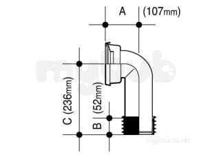 Osma Above Ground Drainage -  Wc904w Easy-fit Pan Conn Style 1 4 90d