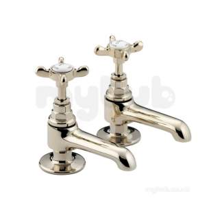 Bristan Brassware -  N 1/2 G Cd 1901 Basin Pillar Taps Gold