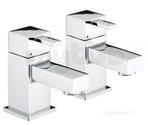 Bristan Brassware -  Quadrato Basin Taps Eco6 Qd 1/2 E6 C - Chrome