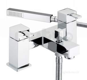 Bristan Brassware -  Quadrato Pillar Bath Shower Mixer Eco8 Qd Bsm E8 C - Chrome