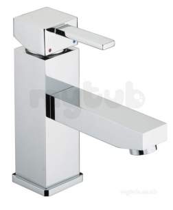 Bristan Brassware -  Quadrato Basin Mixer Eco4 With Eco-click Pop-up Waste Qd Ebas E4 C