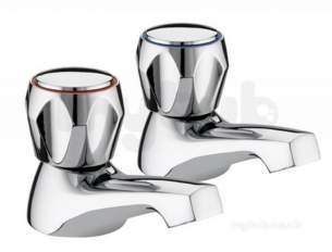 Bristan Brassware -  Club Basin Taps Eco6 Chrome Plated With Metal Heads Vac 1/2 E6 C Mt