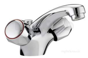 Bristan Brassware -  Club Basin Mixer Eco4 Chrome Plated With Metal Heads Vac Bas E4 C Mt