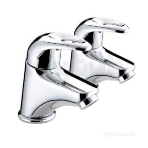 Bristan Brassware -  Java Basin Pillar Taps Eco4 J 1/2 E4 C - Chrome