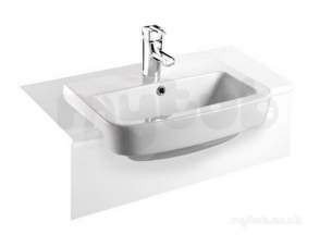 Bristan Brassware -  Qube 1 Hole Semi Basin White Qu Semi Basin 1h W