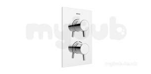 Bristan and Evo Showers Kits -  Prism Recessed Thermostatic Dual Control Shower Valve Chrome Pm2 Shcvo C