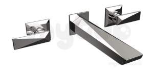 Bristan Brassware -  Ebony 3 Hole Wall Mounted Basin Mixer Eby 3hwmbas C - Chrome