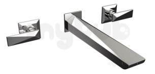 Bristan Brassware -  Ebony 3 Hole Wall Mounted Bath Filler Eby 3hwmbf C - Chrome