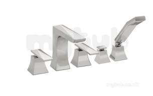 Bristan Brassware -  Ebony Five Hole Bath Shower Mixer Eby 5hbsm C - Chrome