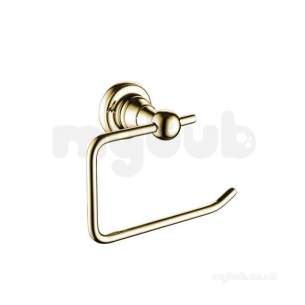 Bristan Accessories -  1901 Toilet Roll Holder Brass Gold Plated N2 Roll G