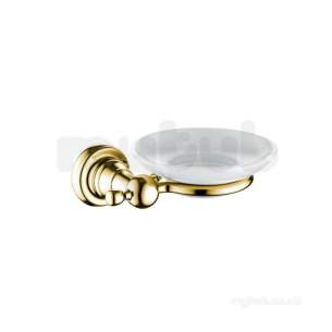 Bristan Accessories -  1901 Soap Dish Brass Gold Plated N2 Dish G