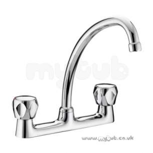 Bristan Brassware -  Club Budget Deck Sink Mixer-mtl Hds Cp