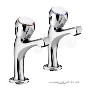 Bristan Brassware -  Club H/neck Pillar Taps-mtl Hds Pair Cp