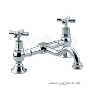 Bristan Brassware -  Bristan Art Deco Bridge Basin Mixer Cp