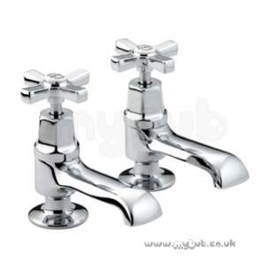 Bristan Brassware -  Bristan Art Deco Basin Taps Pair Cp