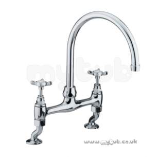 Bristan Brassware -  1901 Two Tap Holes Bridge Deck Sink Mixer Cp